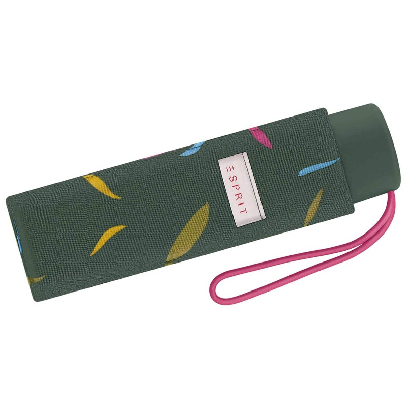 Esprit Petito Little Leaves Pocket Umbrella, Green, Pocket umbrella