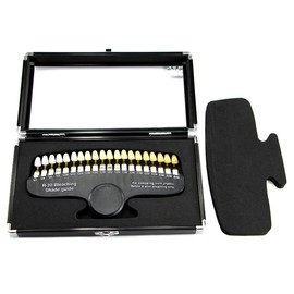 EZGO Professional 3D R-20 Dental Teeth Whitening Shade Guide for Dentist Tracking Teeth Whitening Course, 20 Colors Tooth Shade Guide
