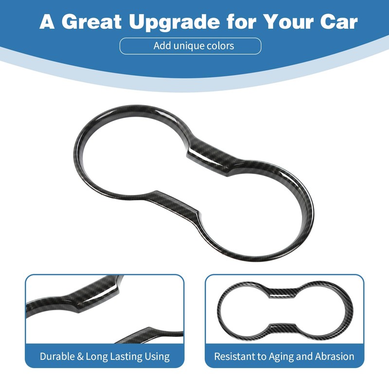 PDKLIN for Mustang Cup Holder Cover Frame Trim for Ford