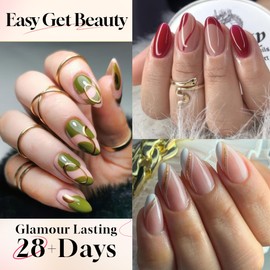 UNA GELLA Short Almond Nail Tips Half Cover 504pcs Short Almond Gel x Nail Tips Matte Clear Almond Fake Nails Self-handle for Nail Extension DIY Nail Salon for Her, 12Sizes
