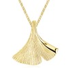 Gold Anhänger Gingko Blatt - 925 Silber vergoldet mit Kette