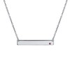 Bling Jewelry Engravable Sideways Bar Name Plated Pendant Necklace for
