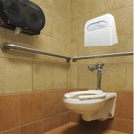 HOSPECO Health Gards Toilet Seat Cover Dispenser, Half-Fold, 16 X 3.25 X 11.5, White, 2/box