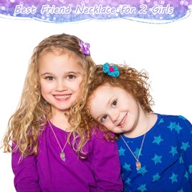 Friendship Necklaces for 2 Girls, 2 PCS Best Friend Necklaces Magnetic BFF Necklace Sister Necklace Kids Heart Matching Necklaces for Best Friends Girls Graduation Birthday Christmas Gifts