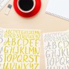 12 Sheets Gold Letter Stickers 624Pcs Alphabet Stickers Vinyl 1