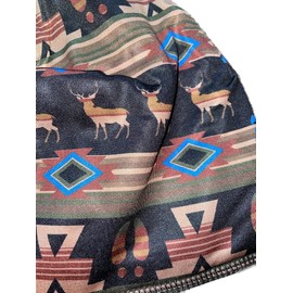Stocking Cap Beanie Hat Fleece Lined Rustic Up North Aztec Indian Southwestern Pattern Style Look Deer Buck Antelope Caribou Knit Dakota Dan Capsmith