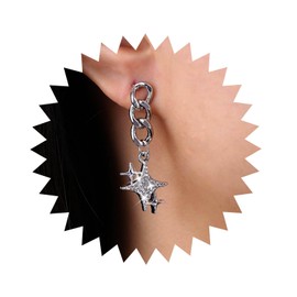 Atentuyi Gothic Butterfly Stud Earrings Silver CZ Butterfly Earrings Punk Earrings Simple Earrings Jewellery for Women and Girls, Crystal