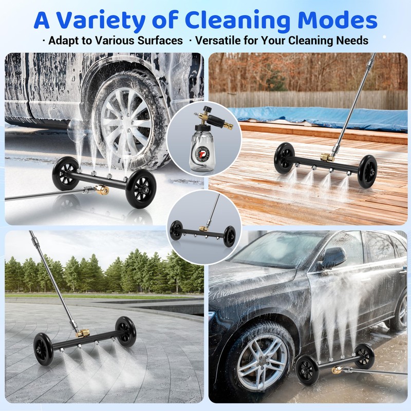 Tool Daily Undercarriage Pressure Washer Attachment 16 Inch, Dual-Function Undercarriage