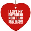 Designsify Christmas Tree Decoration, I Love My Boyfriend More Than