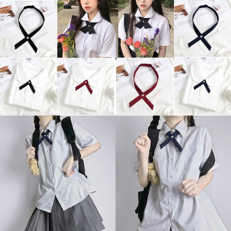 Good Women's Cross Tie, Thin School Ribbon, Set of 2,