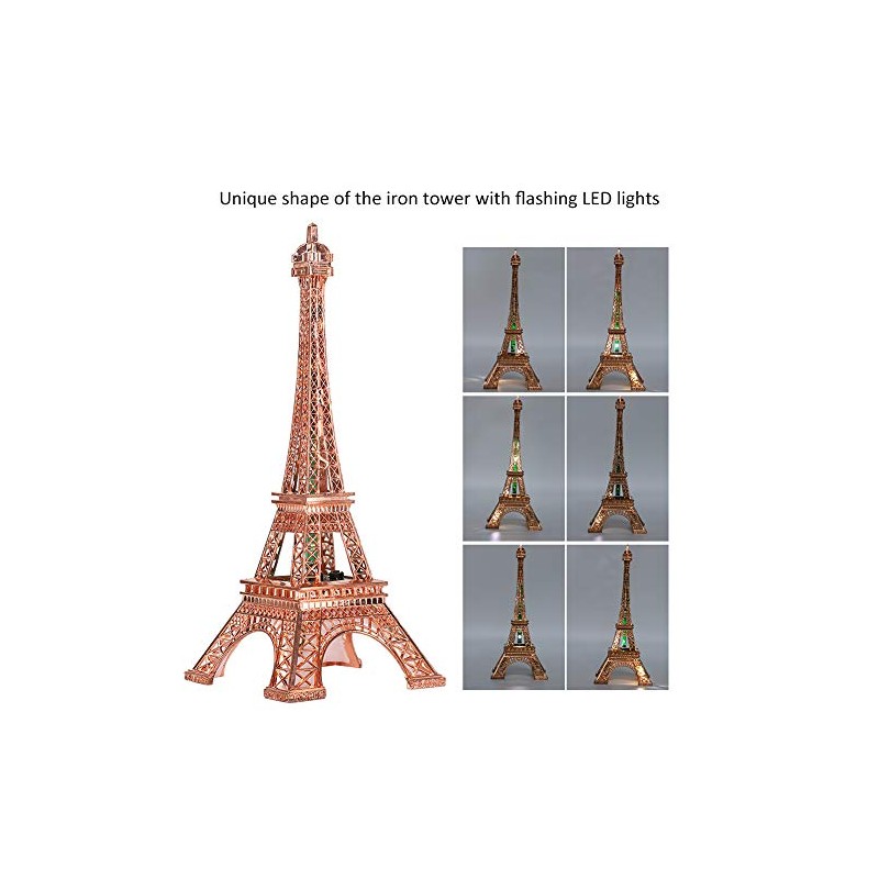 TOPINCN LED Light Up Eiffel Tower Night Light LED Table