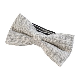 DonDon Men's Bow Tie 12 x 6 cm Checked Tied and Fully Adjustable Cotton in Tweed Style -