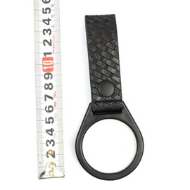 ROCOTACTICAL Side Handle Baton Ring Holder, D/C Cell Flashlight Holder for Duty Belt, Basketweave