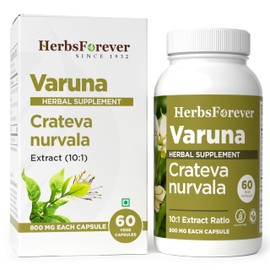 Herbsforever Varuna Nurvala Extract Capsules - Vegan & Gluten Free | Plant Based Supplement for Bladder & Kidney Function, 800 mg per Capsules (60 Nos)
