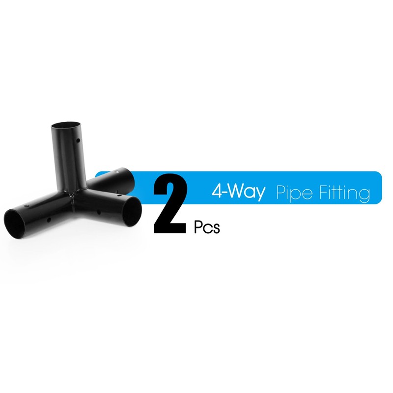 Aoneky 1 3/8'' 2pcs 4 Way Corner Canopy Fitting -