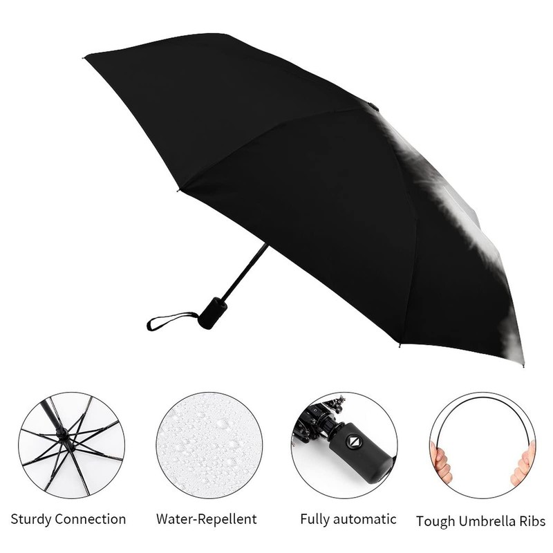 Rnivry Husky Dog Umbrella Windproof Compact Travel Umbrellas Automatic Open/Close