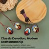 Pack of 6 pcs.- Scapulars Catholic Necklace with Brown Cord