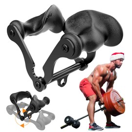 veimia V Bar T-Bar Row Landmine Handle Attachment For Barbell Bars, Solid Mine Double D Row Handle Grips with Non-Slip Rubber Grips, T-Row Attachment For Olympic Strength Training Bars