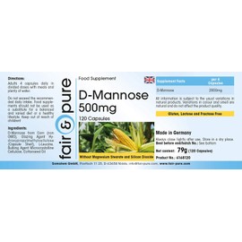Fair & Pure® - D-Mannose 500mg - Vegan - 120 Capsules