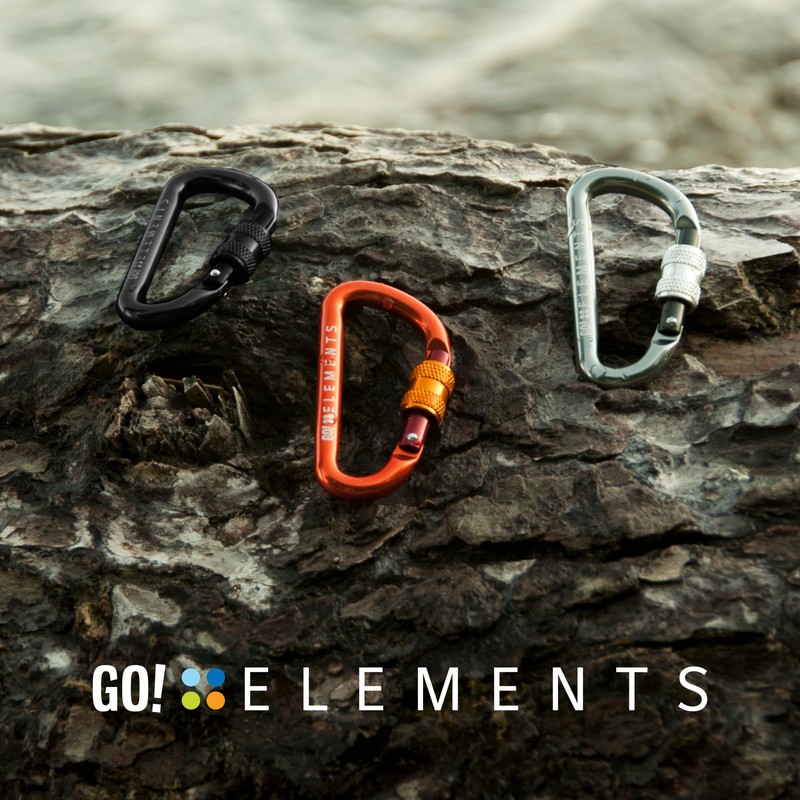 GO!elements Mini Carabiner Micro 6 with Screw Fastener, blue