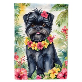 Caroline's Treasures DAC6344CHF Affenpinscher Luau House Flag Large Porch Sleeve Pole Decorative Outside Yard Banner Artwork Wall Hanging, Polyester, House Size, Multicolor