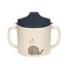 LÄSSIG Little Water Whale Sippy Cup with Handle and Removable