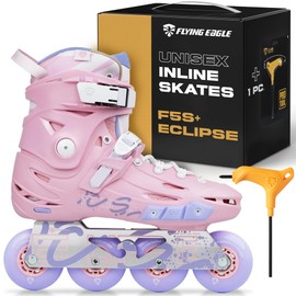 Flying Eagle Skates | F5S+ Eclipse Pro - Inline Skates for Men & Women, Adult Inline Skates, Inline Skates for Women, Men's Inline Skates - Pink, 38