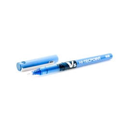 Pack of 12 Pilot V5 Hi-Tecpoint Liquid Ink Rollerball Pen Fine Blue Paste