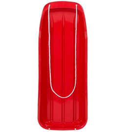Best Choice Products 48in Kids Outdoor Plastic Sport Toboggan Winter Snow Sled Board Toy w/ Pull Rope - Color: Red