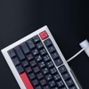 GEKUCAP 129 Keys Red Black Japanese Keycaps, Dye Sublimation PBT