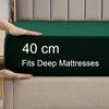 Soifox Super King Fitted Sheet Dark Green - Bed Sheets