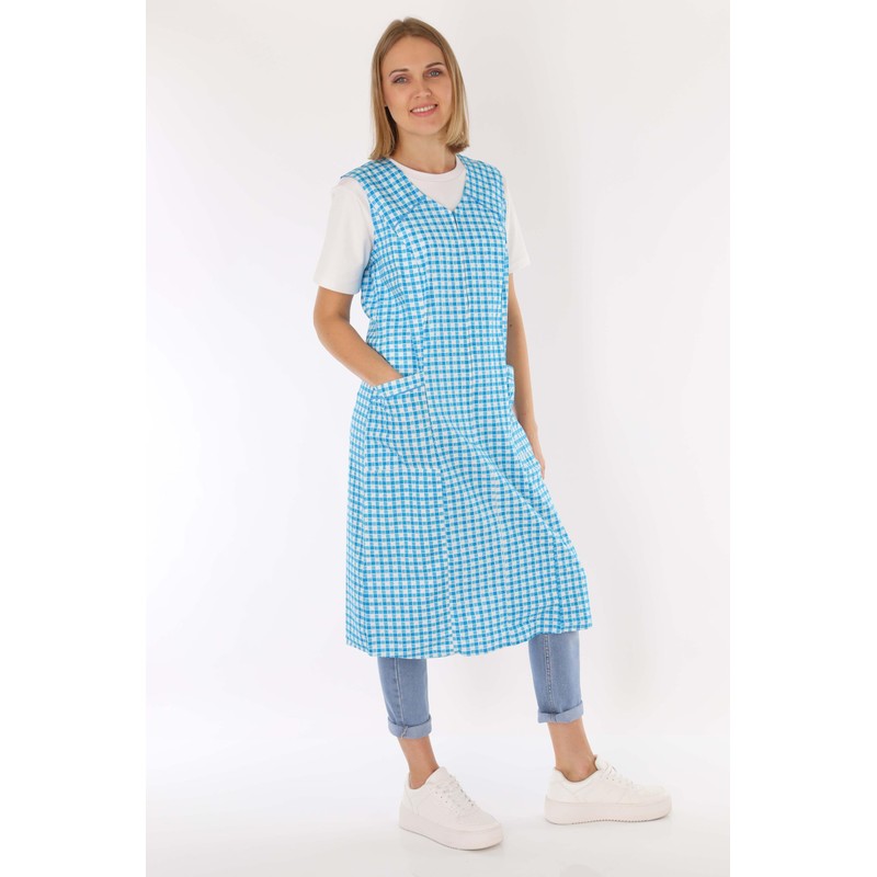 Women's zip gown, sleeveless apron, kitchen apron, household apron, smock