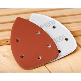 YoiYee Premium Mouse Detail Sander Paper Sheet, 140 x 90 mm Size, 1000 Grit, Pack of 10 Sheets, 5 Holes, Hook and Loop Backing, Achieve Professional Finishes