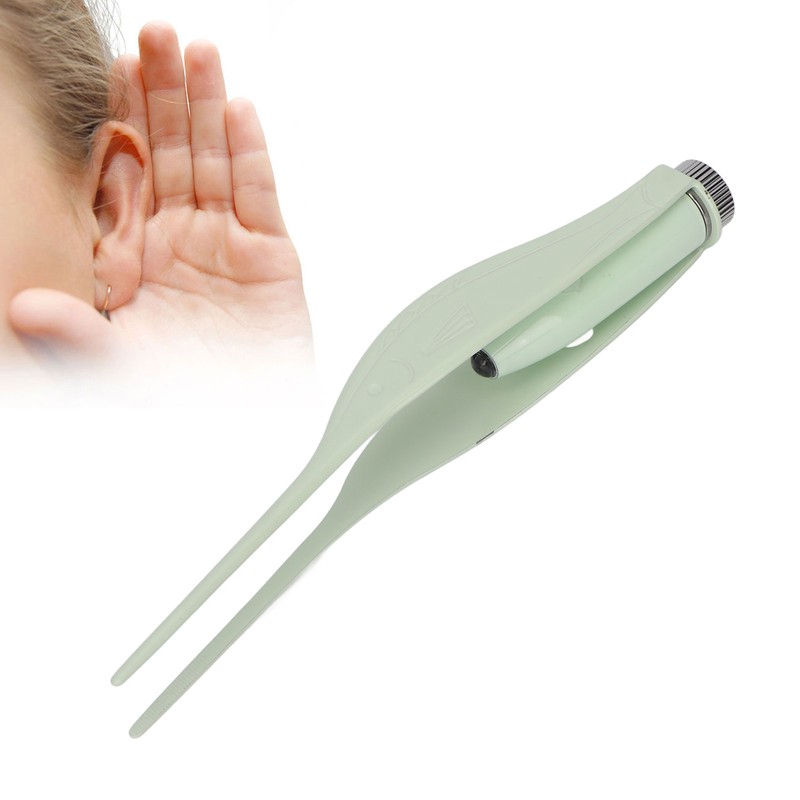 Ear Pick Tweezers Set USB Rechargeable LED Light Safe Professional