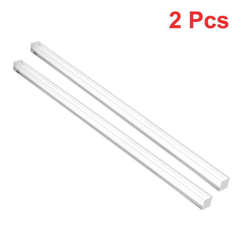 TOP-VIGOR 2Pcs Acrylic Square Rod, 15mm x 15mm x 350mm