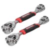 2Pcs 8 In 1 Socket Wrench Carbon Steel Multifunctional 360°