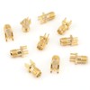 Yosoo SMA Socket, SMA Panel Socket, 10-Piece Brass SMA Female