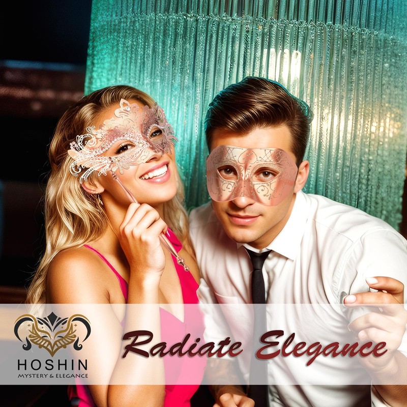 Masquerade Mask for Couple, Mardi Gras Deecorations Venetian Masks with