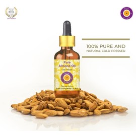 Deve Herbes Pure Almond Oil (Prunus dulcis) Natural Therapeutic Grade Cold Pressed 50ml (1.69 oz)