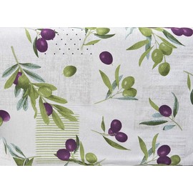 BIANCHERIAWEB Kitchen Tablecloth 140 x 240 cm with Olive RP Design, Made in Italy, Table Cloth in 100% Cotton