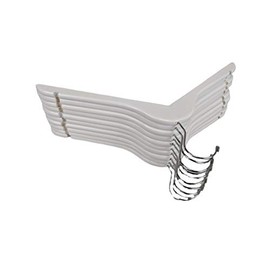 White Finish Wood Top Hanger (Set of 50)
