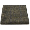 King & Priory Luxury Juniper Green Herringbone Check Pocket Square,