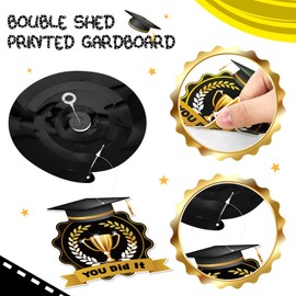 Graduation Hanging Swirls, 57 Pcs Graduation Swirl Decorations, Congrats Grad Hanging Swirl & Graduation Party Hanging Swirl for Graduation Hanging Decorations & 2025 Graduation Party Decorations