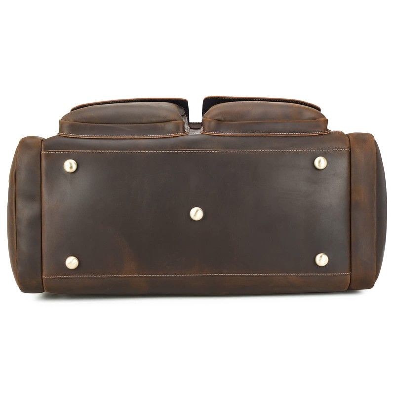 Polare 23" Duffel Thick Full Grain Cowhide Leather Gym Weekender