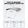 KEMIMOTO Bimini Tops for Boats 3 Bow Bimini Top Replacement