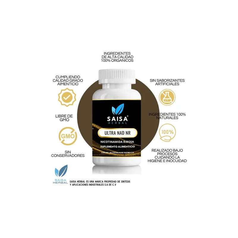 NAD Ultra 30 Cápsulas SAISA HERBAL | Nicotinamida Ribosa 100%