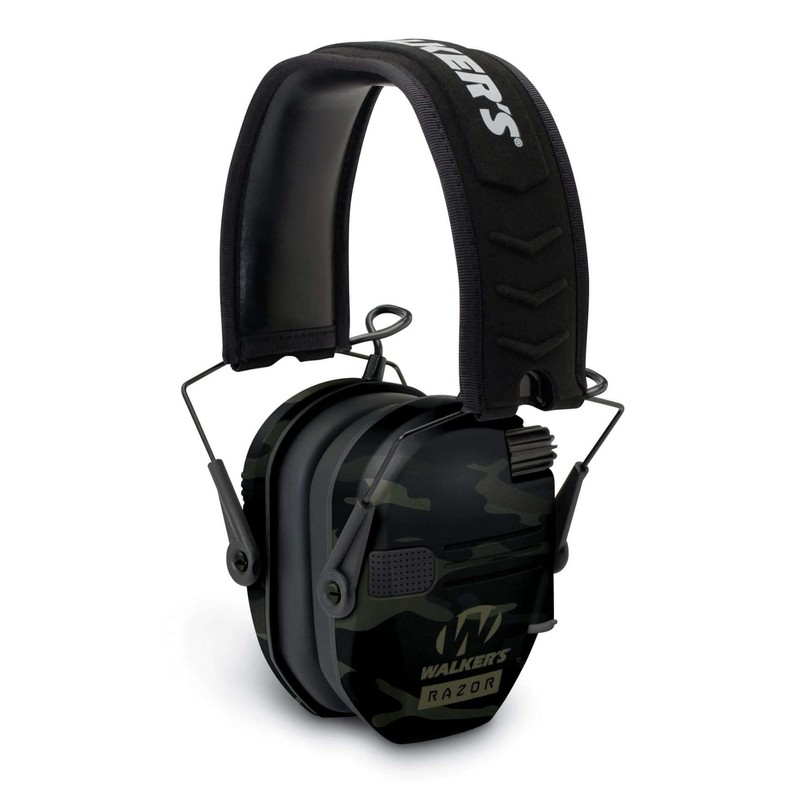 Walkers Razor Slim Electronic Muff (MultiCam Camo Gray) Bundle with