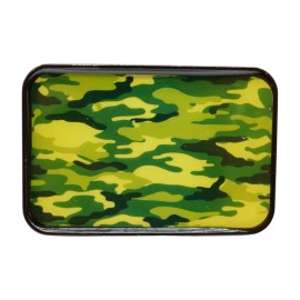 Unbranded Men Black Metal Belt Buckle Army Green Camouflage Trendy Accessory Hunter Animal
