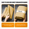 Bed Sheet Organizer Bands for Linen Closet, Sheet Keepers and
