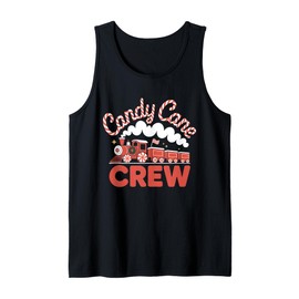 Christmas Peppermint Train Candy Cane Crew Kids Boys Girls Tank Top